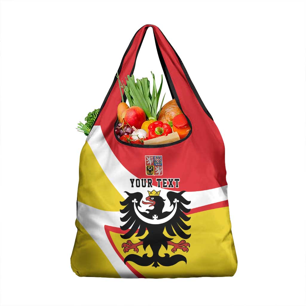 Personalized Coat of Arms of Silesia Grocery Bag Black Eagle with Silver Crescent