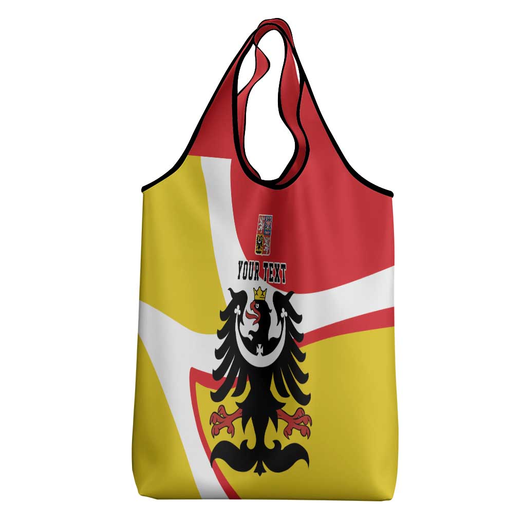 Personalized Coat of Arms of Silesia Grocery Bag Black Eagle with Silver Crescent