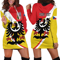 Personalized Coat of Arms of Silesia Hoodie Dress Black Eagle with Silver Crescent