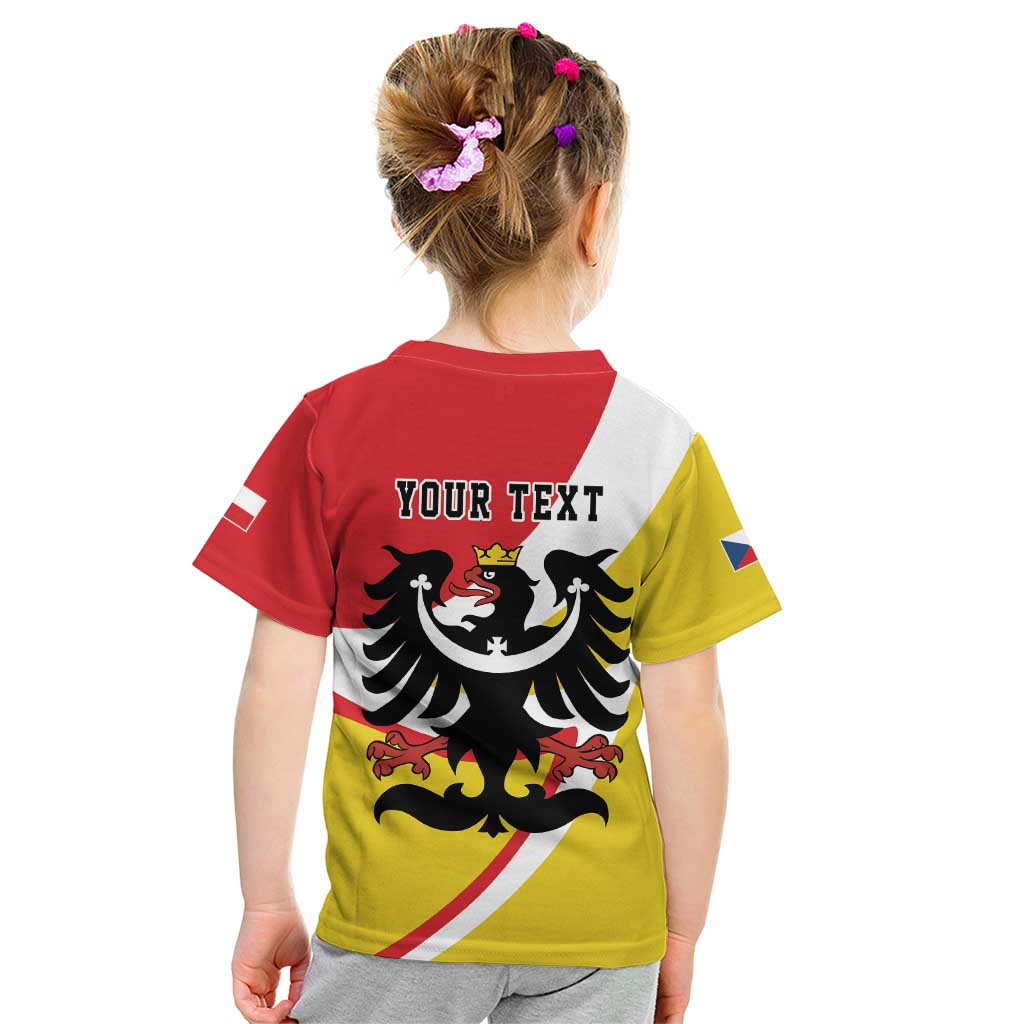 Personalized Coat of Arms of Silesia Kid T Shirt Black Eagle with Silver Crescent