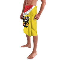 Personalized Coat of Arms of Silesia Lavalava Black Eagle with Silver Crescent