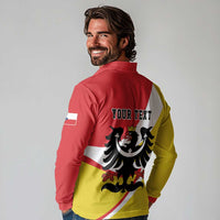 Personalized Coat of Arms of Silesia Long Sleeve Polo Shirt Black Eagle with Silver Crescent LT17 - Wonder Print Shop