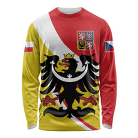 Personalized Coat of Arms of Silesia Long Sleeve Shirt Black Eagle with Silver Crescent LT17 - Wonder Print Shop