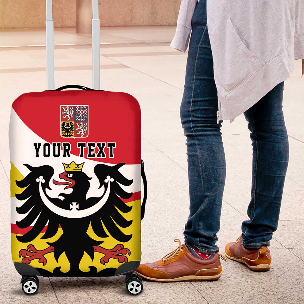 Personalized Coat of Arms of Silesia Luggage Cover Black Eagle with Silver Crescent