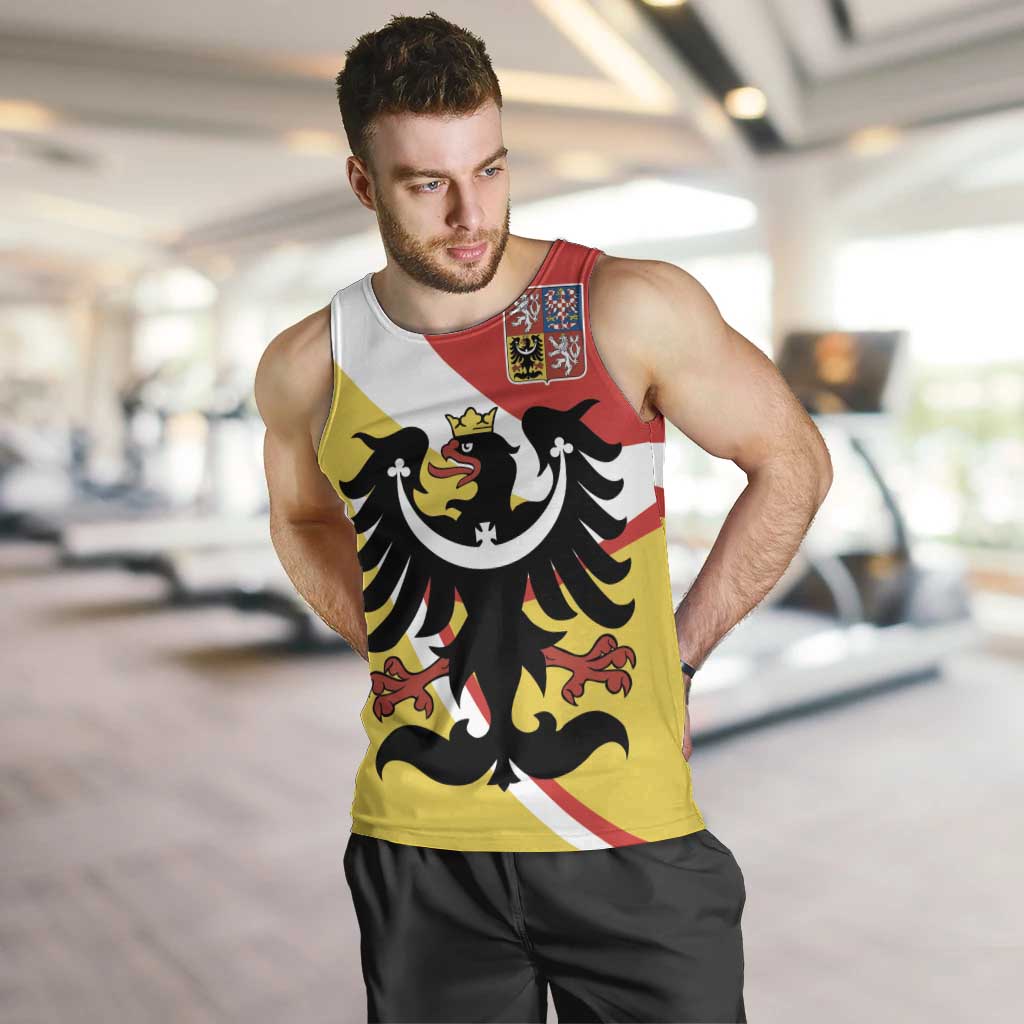 Personalized Coat of Arms of Silesia Men Tank Top Black Eagle with Silver Crescent LT17 - Wonder Print Shop