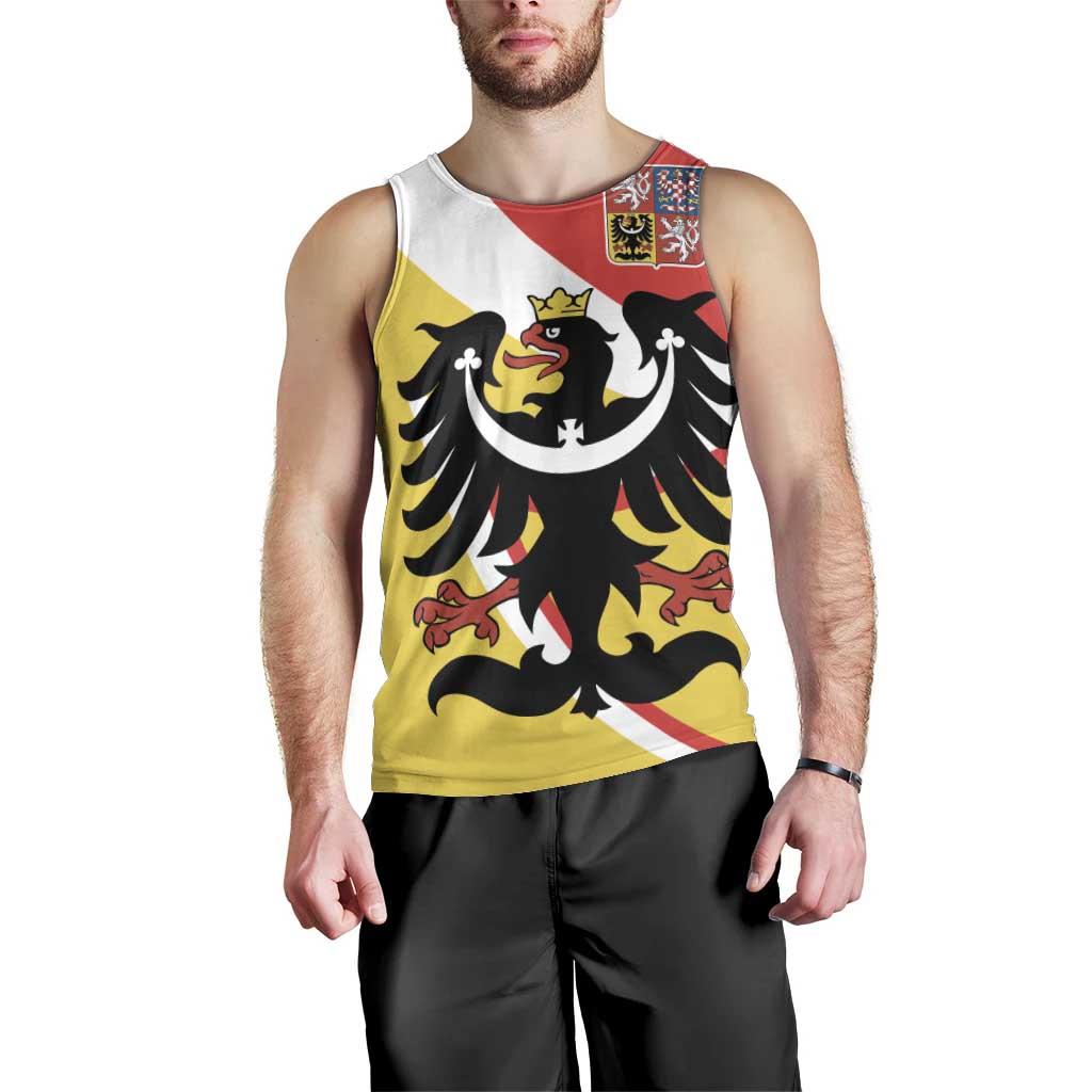 Personalized Coat of Arms of Silesia Men Tank Top Black Eagle with Silver Crescent LT17 - Wonder Print Shop