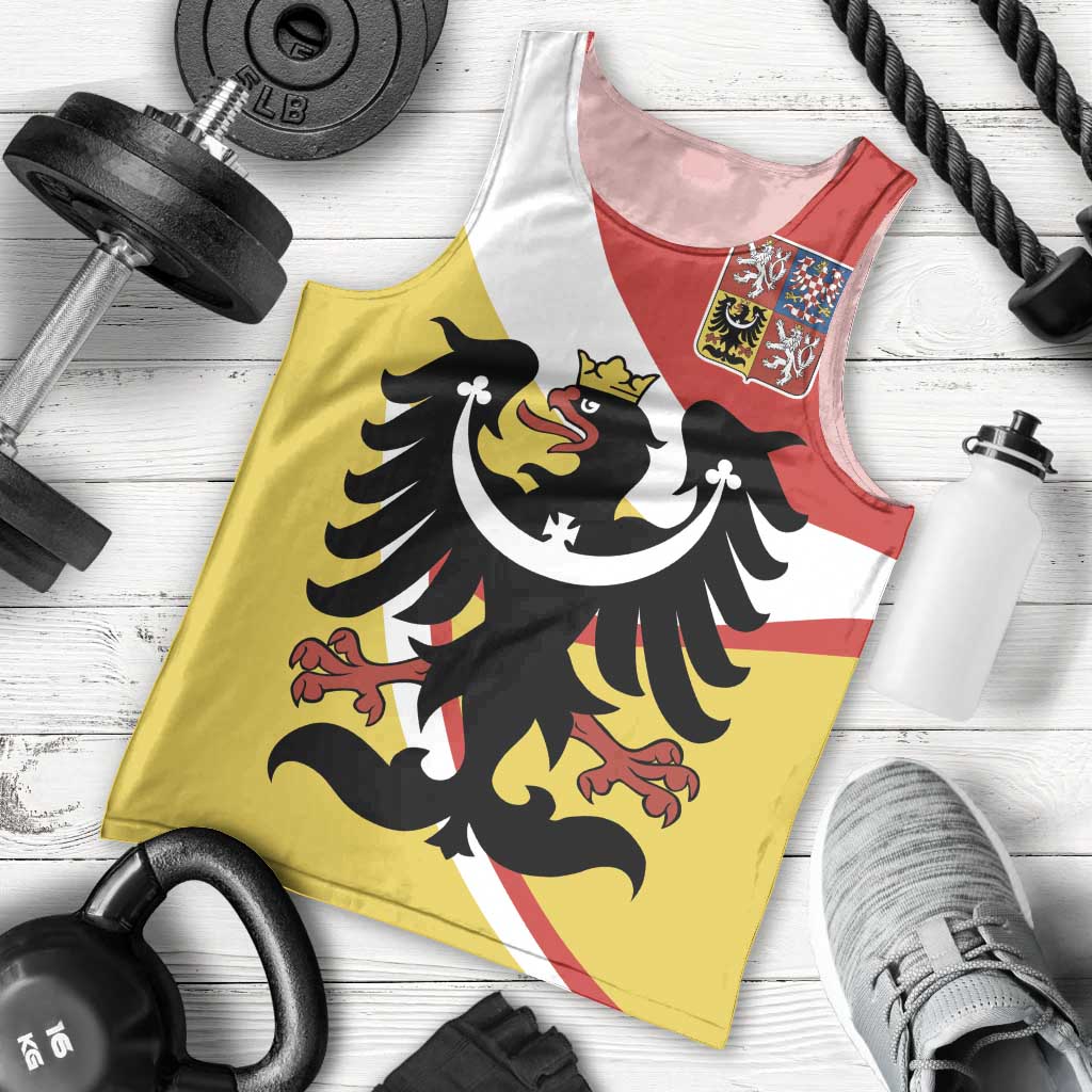 Personalized Coat of Arms of Silesia Men Tank Top Black Eagle with Silver Crescent LT17 - Wonder Print Shop