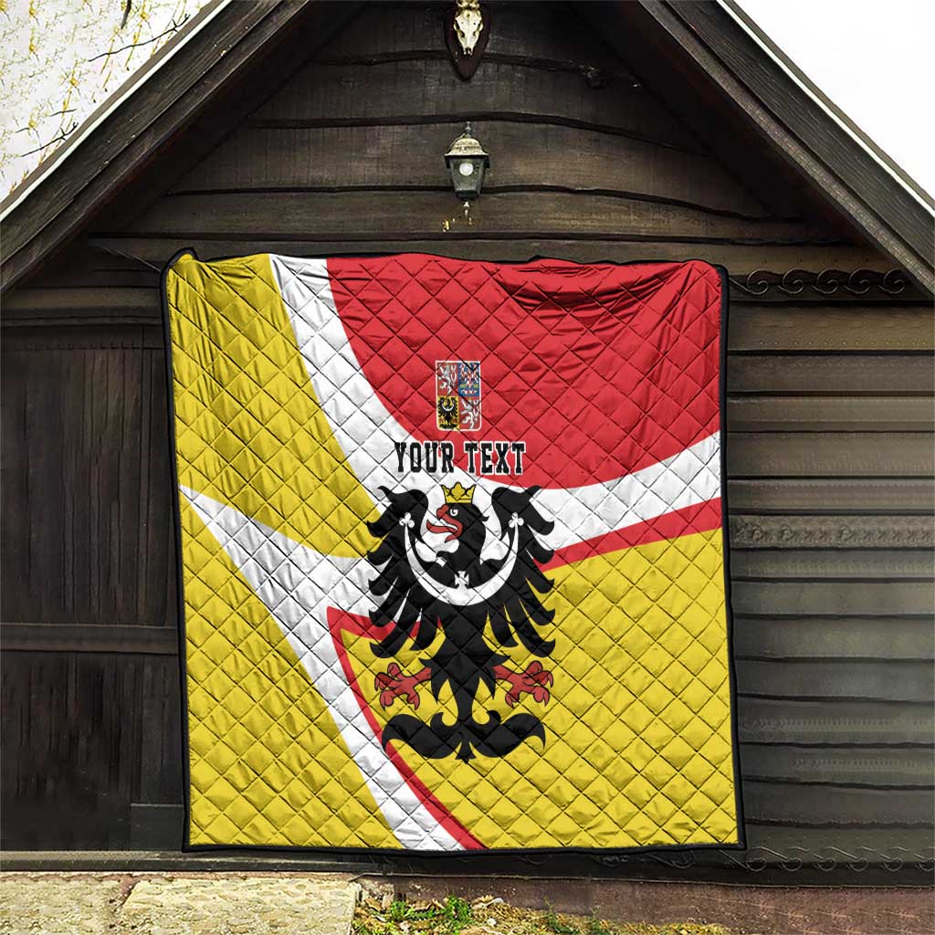 Personalized Coat of Arms of Silesia Quilt Black Eagle with Silver Crescent LT17 - Wonder Print Shop