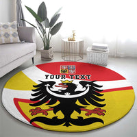 Personalized Coat of Arms of Silesia Round Carpet Black Eagle with Silver Crescent LT17 - Wonder Print Shop