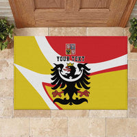 Personalized Coat of Arms of Silesia Rubber Doormat Black Eagle with Silver Crescent LT17 - Wonder Print Shop