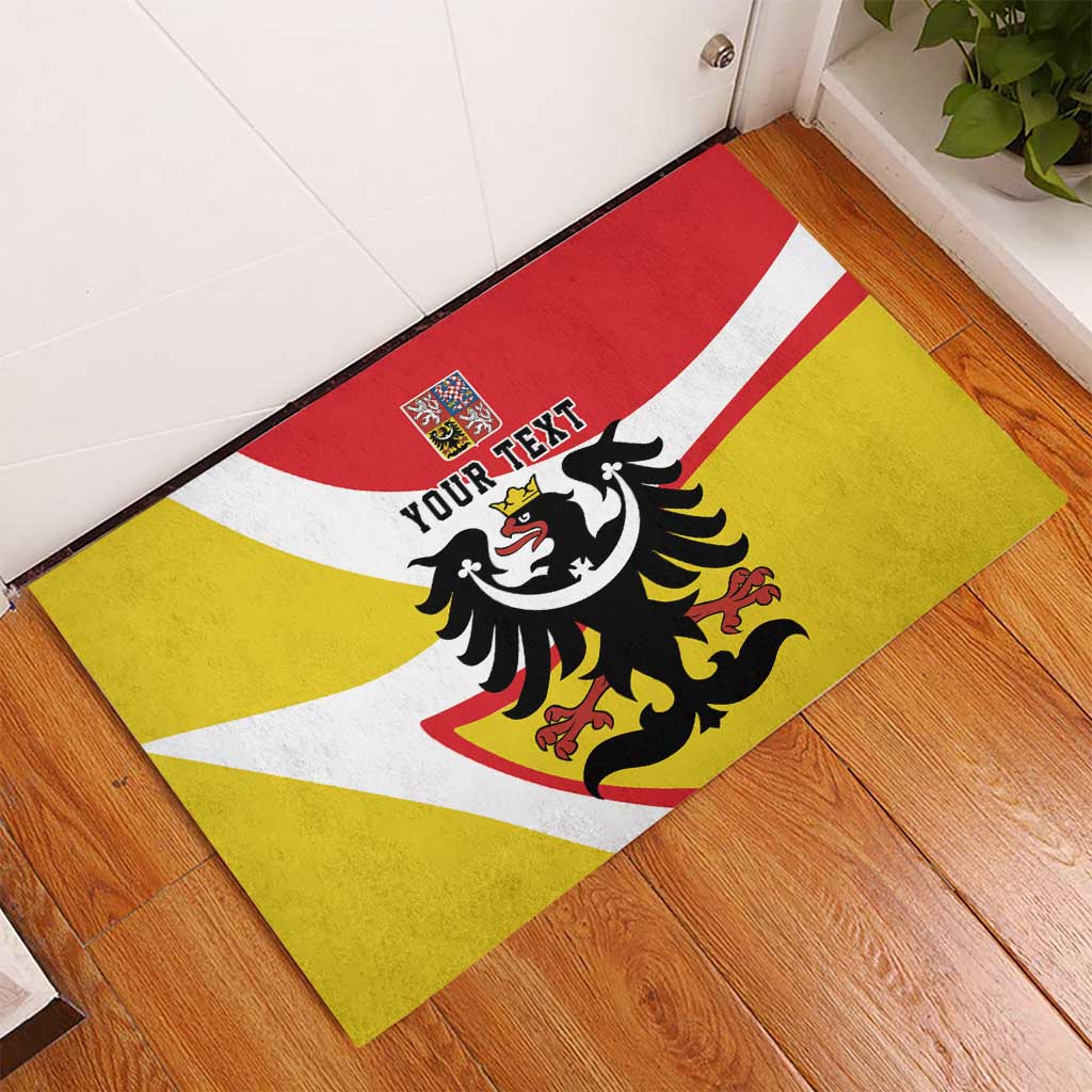 Personalized Coat of Arms of Silesia Rubber Doormat Black Eagle with Silver Crescent LT17 - Wonder Print Shop