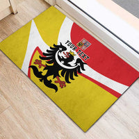 Personalized Coat of Arms of Silesia Rubber Doormat Black Eagle with Silver Crescent LT17 - Wonder Print Shop