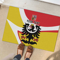 Personalized Coat of Arms of Silesia Rubber Doormat Black Eagle with Silver Crescent LT17 - Wonder Print Shop