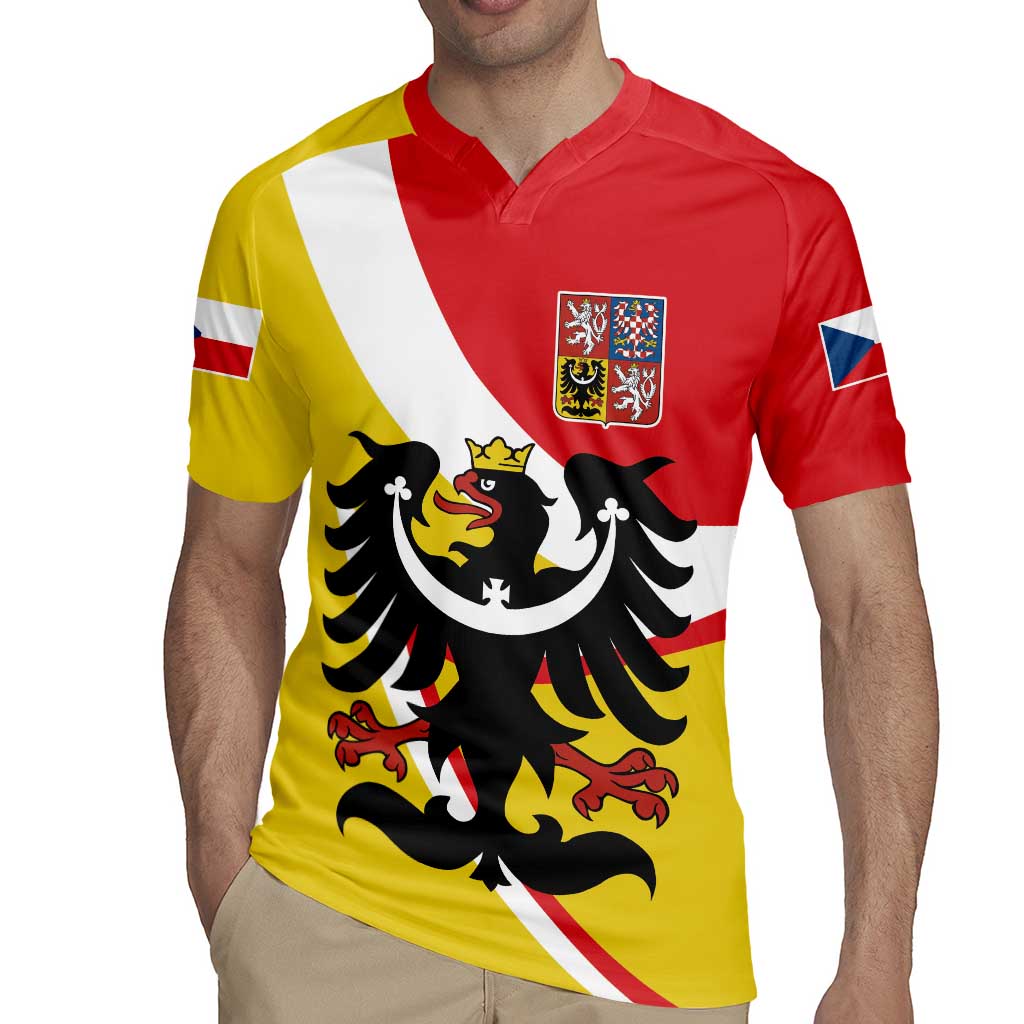 Personalized Coat of Arms of Silesia Rugby Jersey Black Eagle with Silver Crescent LT17 - Wonder Print Shop