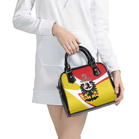 Personalized Coat of Arms of Silesia Shoulder Handbag Black Eagle with Silver Crescent LT17 - Wonder Print Shop