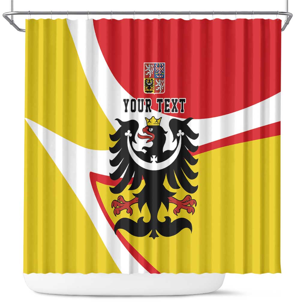 Personalized Coat of Arms of Silesia Shower Curtain Black Eagle with Silver Crescent LT17 - Wonder Print Shop