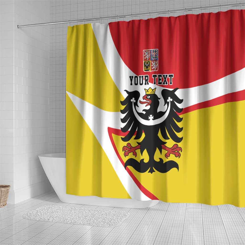 Personalized Coat of Arms of Silesia Shower Curtain Black Eagle with Silver Crescent LT17 - Wonder Print Shop