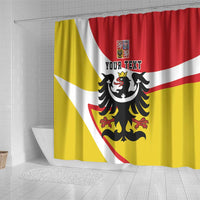 Personalized Coat of Arms of Silesia Shower Curtain Black Eagle with Silver Crescent LT17 - Wonder Print Shop