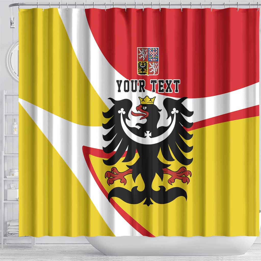 Personalized Coat of Arms of Silesia Shower Curtain Black Eagle with Silver Crescent LT17 - Wonder Print Shop