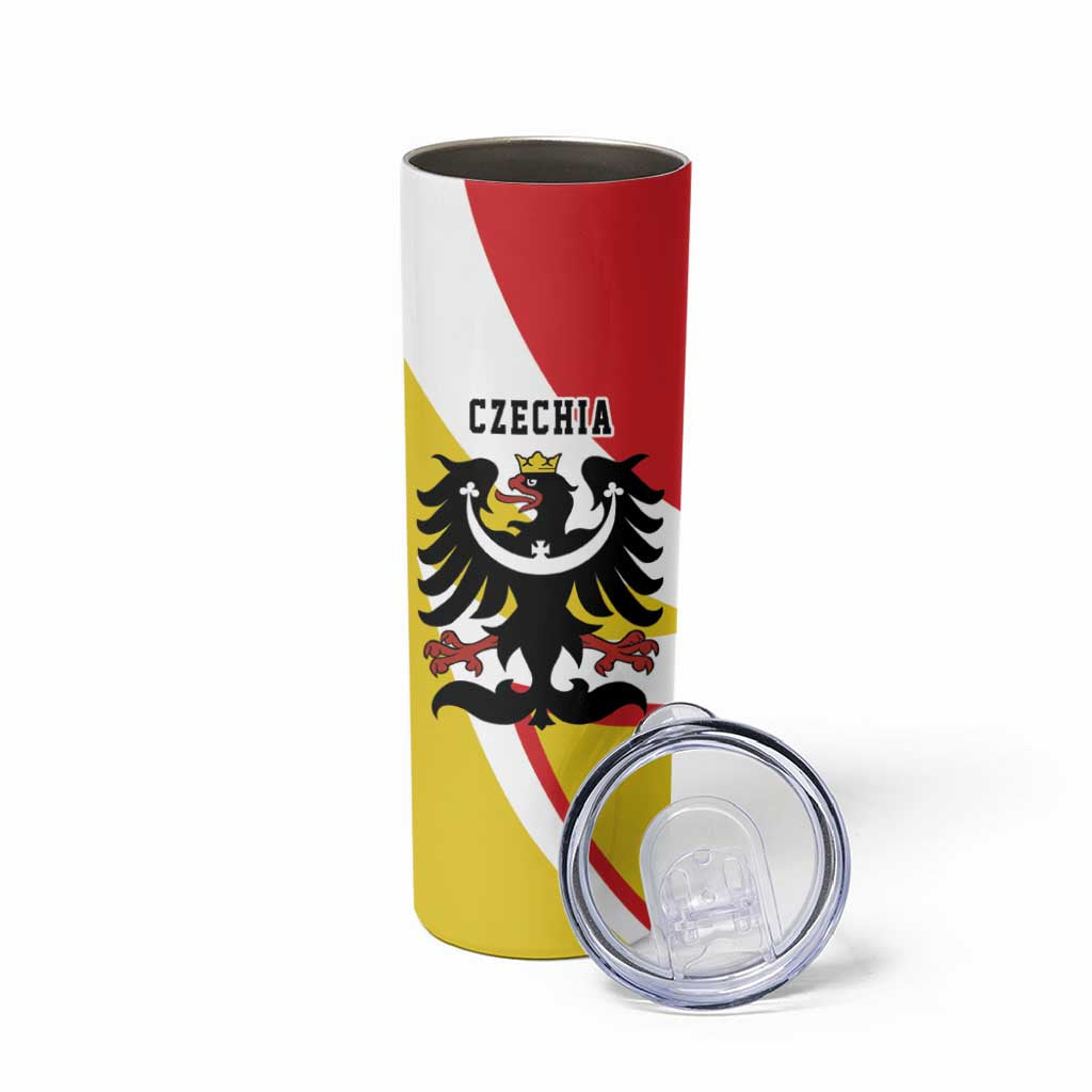 Personalized Coat of arms of Silesia Skinny Tumbler Black Eagle with Silver Crescent LT17 - Wonder Print Shop