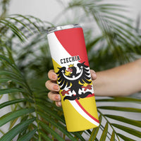 Personalized Coat of arms of Silesia Skinny Tumbler Black Eagle with Silver Crescent LT17 - Wonder Print Shop