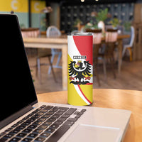 Personalized Coat of arms of Silesia Skinny Tumbler Black Eagle with Silver Crescent LT17 - Wonder Print Shop