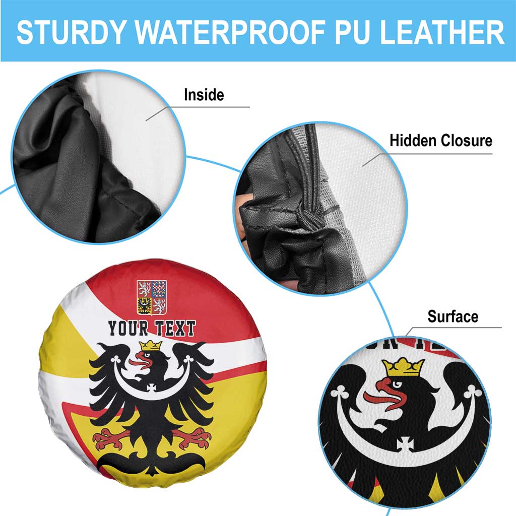 Personalized Coat of Arms of Silesia Spare Tire Cover Black Eagle with Silver Crescent LT17 - Wonder Print Shop