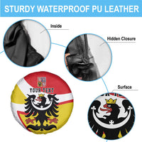 Personalized Coat of Arms of Silesia Spare Tire Cover Black Eagle with Silver Crescent LT17 - Wonder Print Shop