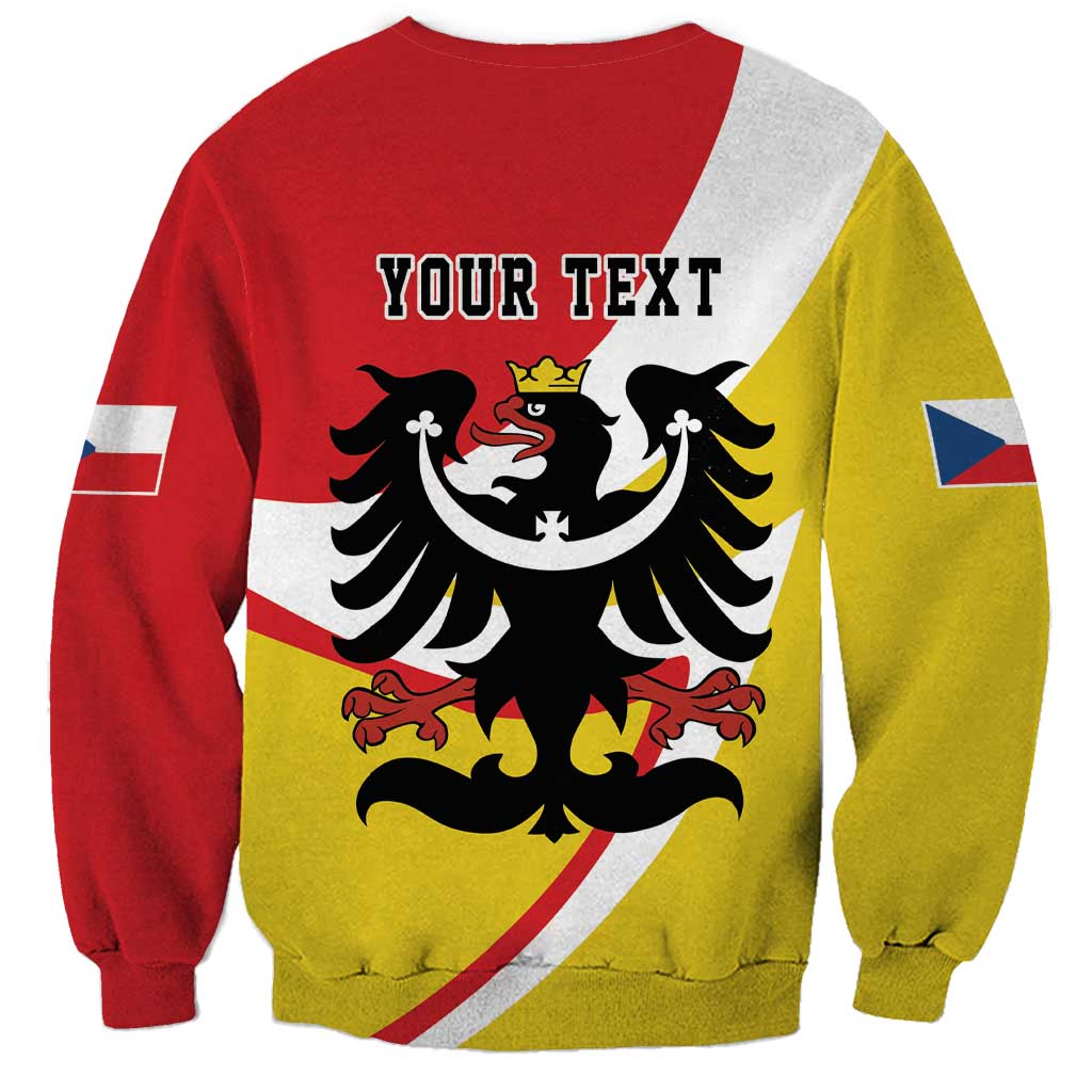 Personalized Coat of Arms of Silesia Sweatshirt Black Eagle with Silver Crescent LT17 - Wonder Print Shop