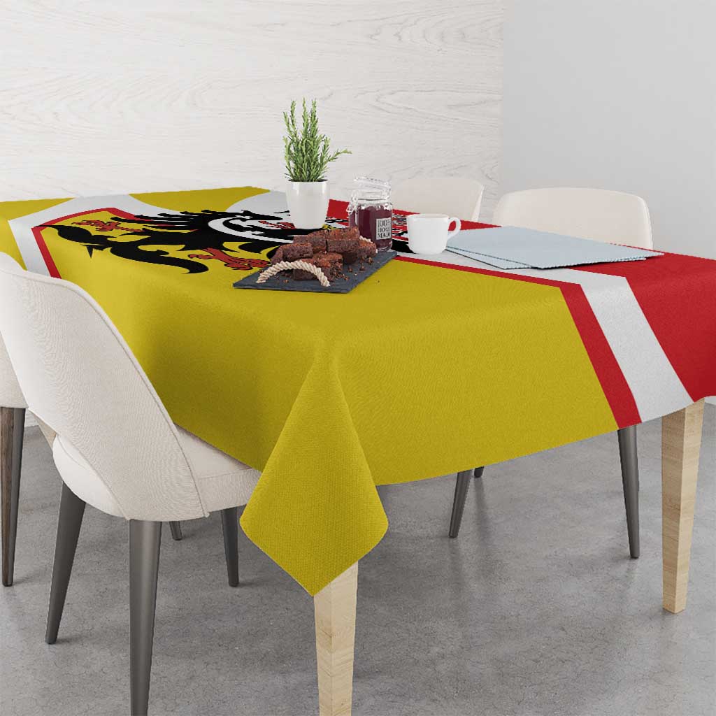 Personalized Coat of Arms of Silesia Tablecloth Black Eagle with Silver Crescent LT17 - Wonder Print Shop
