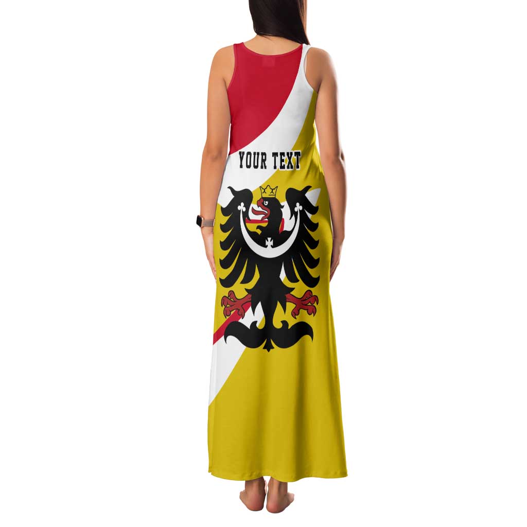 Personalized Coat of Arms of Silesia Tank Maxi Dress Black Eagle with Silver Crescent LT17 - Wonder Print Shop