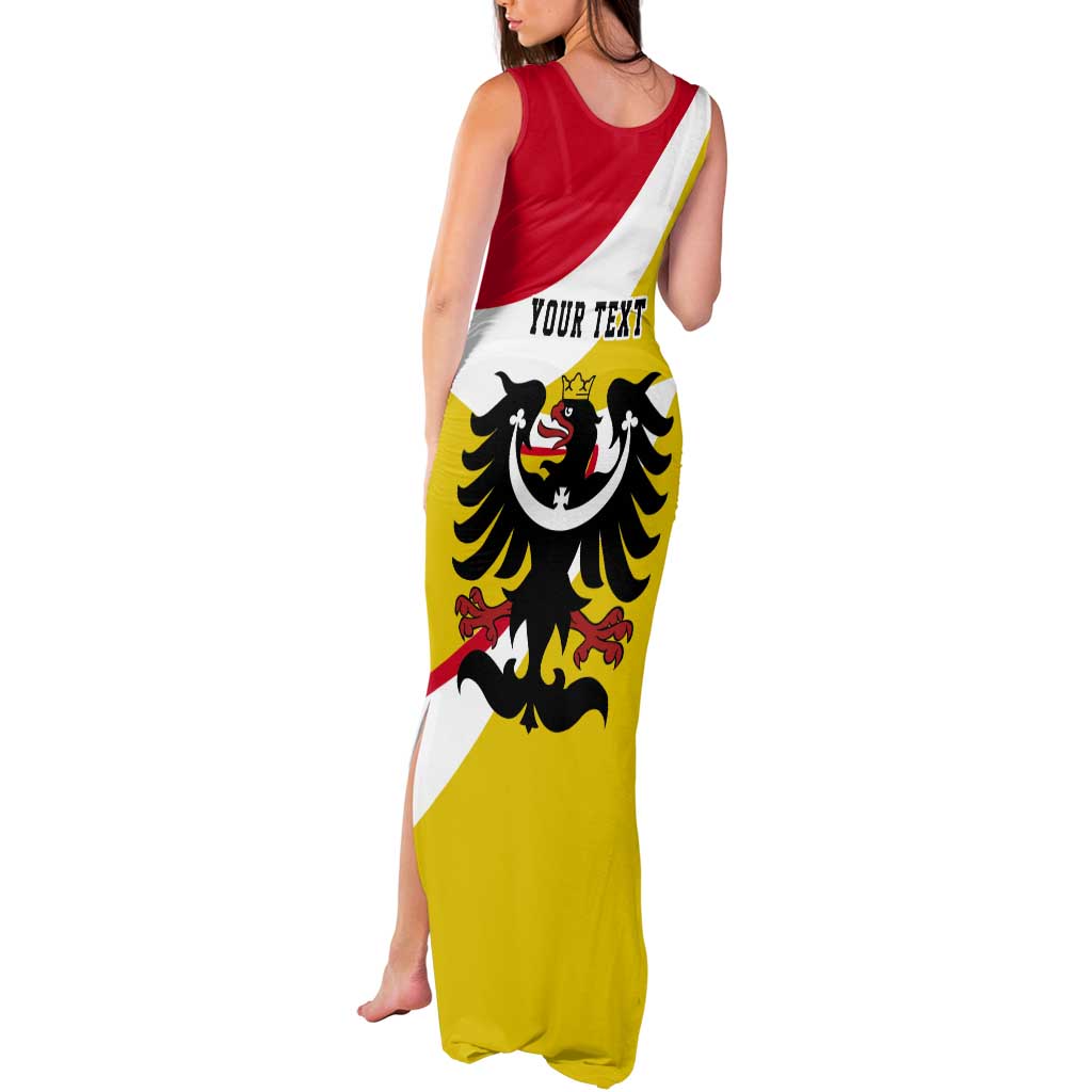 Personalized Coat of Arms of Silesia Tank Maxi Dress Black Eagle with Silver Crescent LT17 - Wonder Print Shop