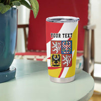 Personalized Coat of arms of Silesia Tumbler Cup Black Eagle with Silver Crescent LT17 - Wonder Print Shop