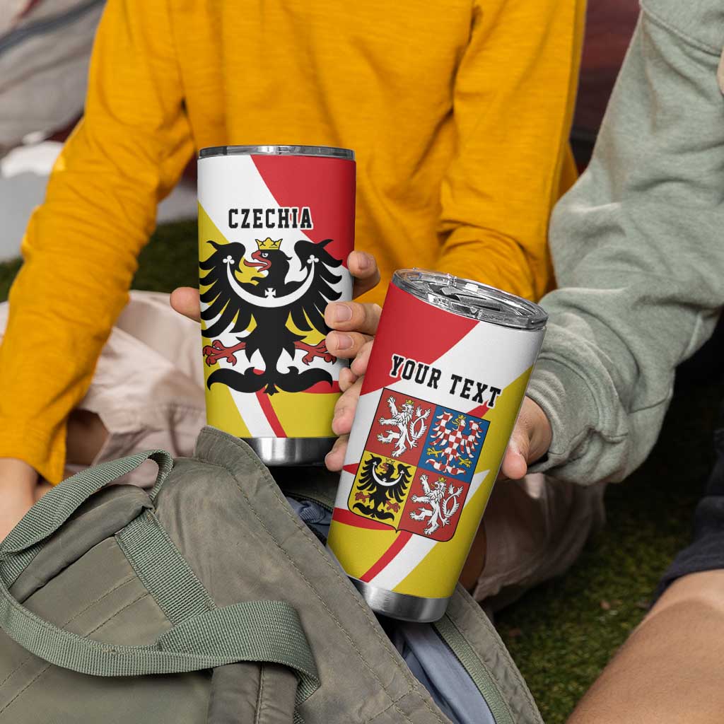 Personalized Coat of arms of Silesia Tumbler Cup Black Eagle with Silver Crescent LT17 - Wonder Print Shop