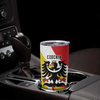 Personalized Coat of arms of Silesia Tumbler Cup Black Eagle with Silver Crescent LT17 - Wonder Print Shop