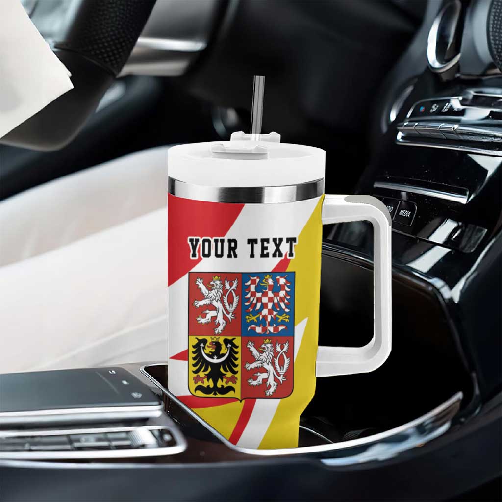 Personalized Coat of arms of Silesia Tumbler With Handle Black Eagle with Silver Crescent LT17 - Wonder Print Shop