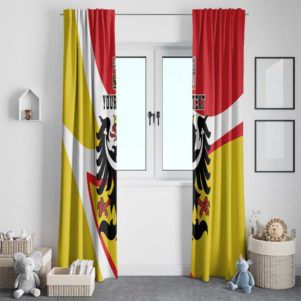 Personalized Coat of Arms of Silesia Window Curtain Black Eagle with Silver Crescent LT17 - Wonder Print Shop