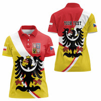 Personalized Coat of Arms of Silesia Women Polo Shirt Black Eagle with Silver Crescent LT17 - Wonder Print Shop