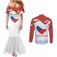 Czech Republic Independence day Couples Matching Mermaid Dress and Long Sleeve Button Shirt Den Vzniku Samostatneho Ceskoslovenskeho Statu