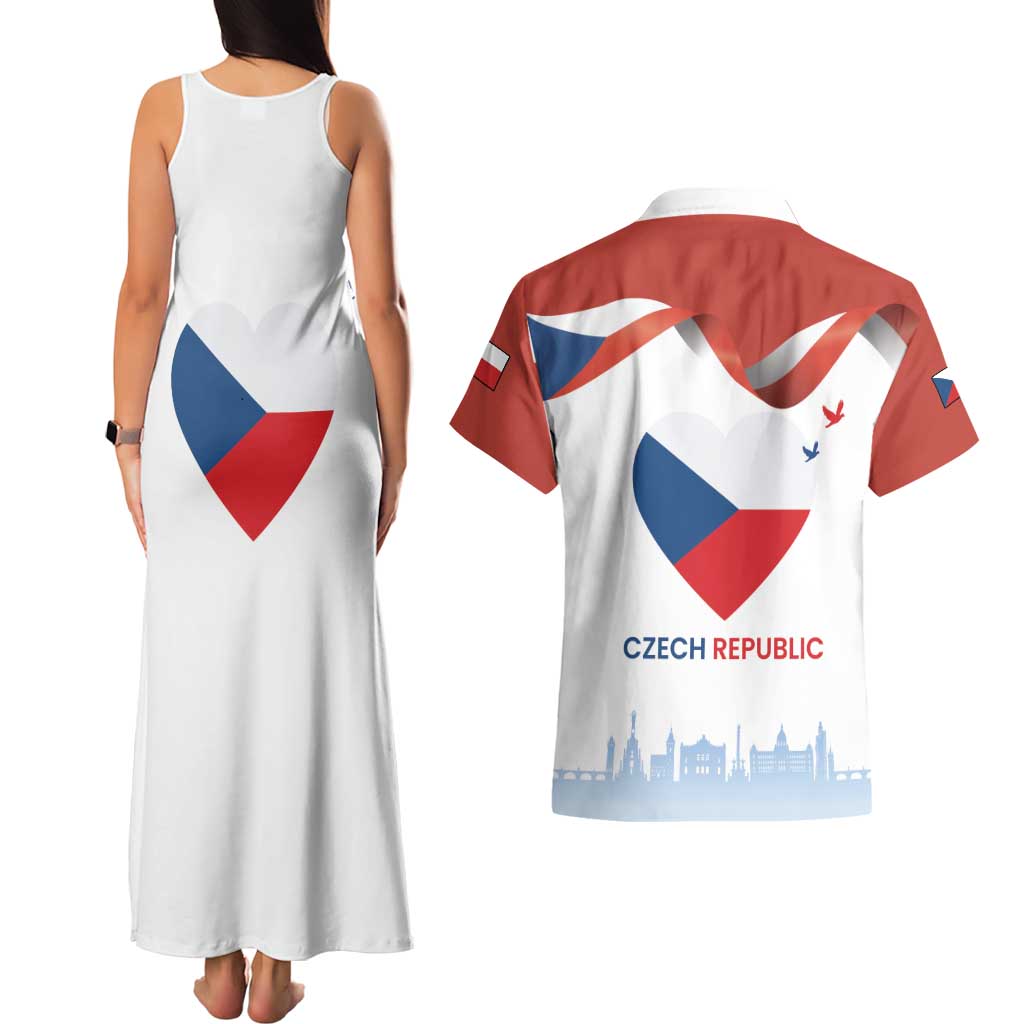 Czech Republic Independence day Couples Matching Tank Maxi Dress and Hawaiian Shirt Den Vzniku Samostatneho Ceskoslovenskeho Statu