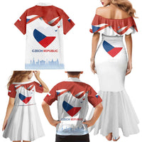 Czech Republic Independence day Family Matching Mermaid Dress and Hawaiian Shirt Den Vzniku Samostatneho Ceskoslovenskeho Statu