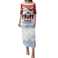 Czech Republic Independence day Family Matching Puletasi and Hawaiian Shirt Den Vzniku Samostatneho Ceskoslovenskeho Statu