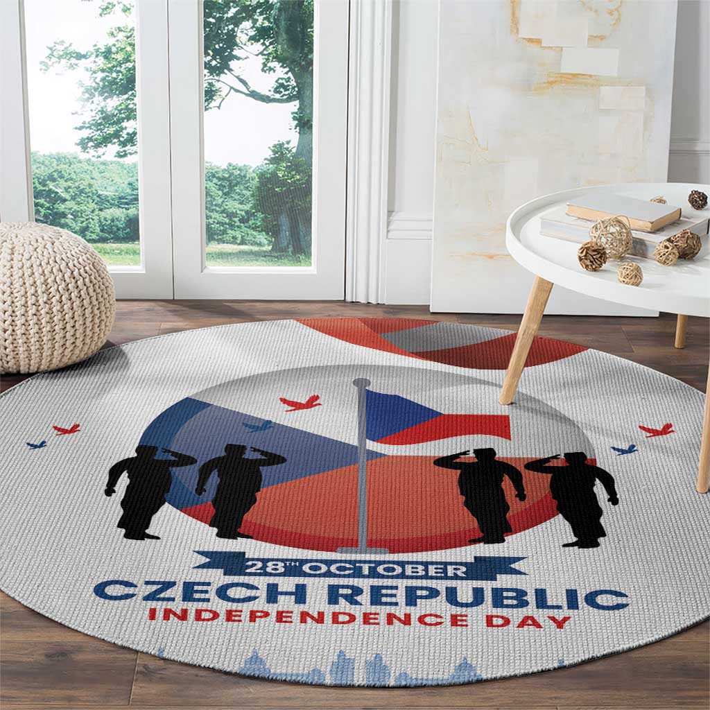 Czech Republic Independence day Round Carpet Den Vzniku Samostatneho Ceskoslovenskeho Statu LT17 - Wonder Print Shop