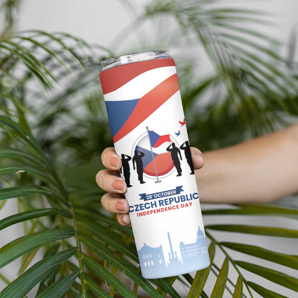 Czech Republic Independence day Skinny Tumbler Den Vzniku Samostatneho Ceskoslovenskeho Statu LT17 - Wonder Print Shop