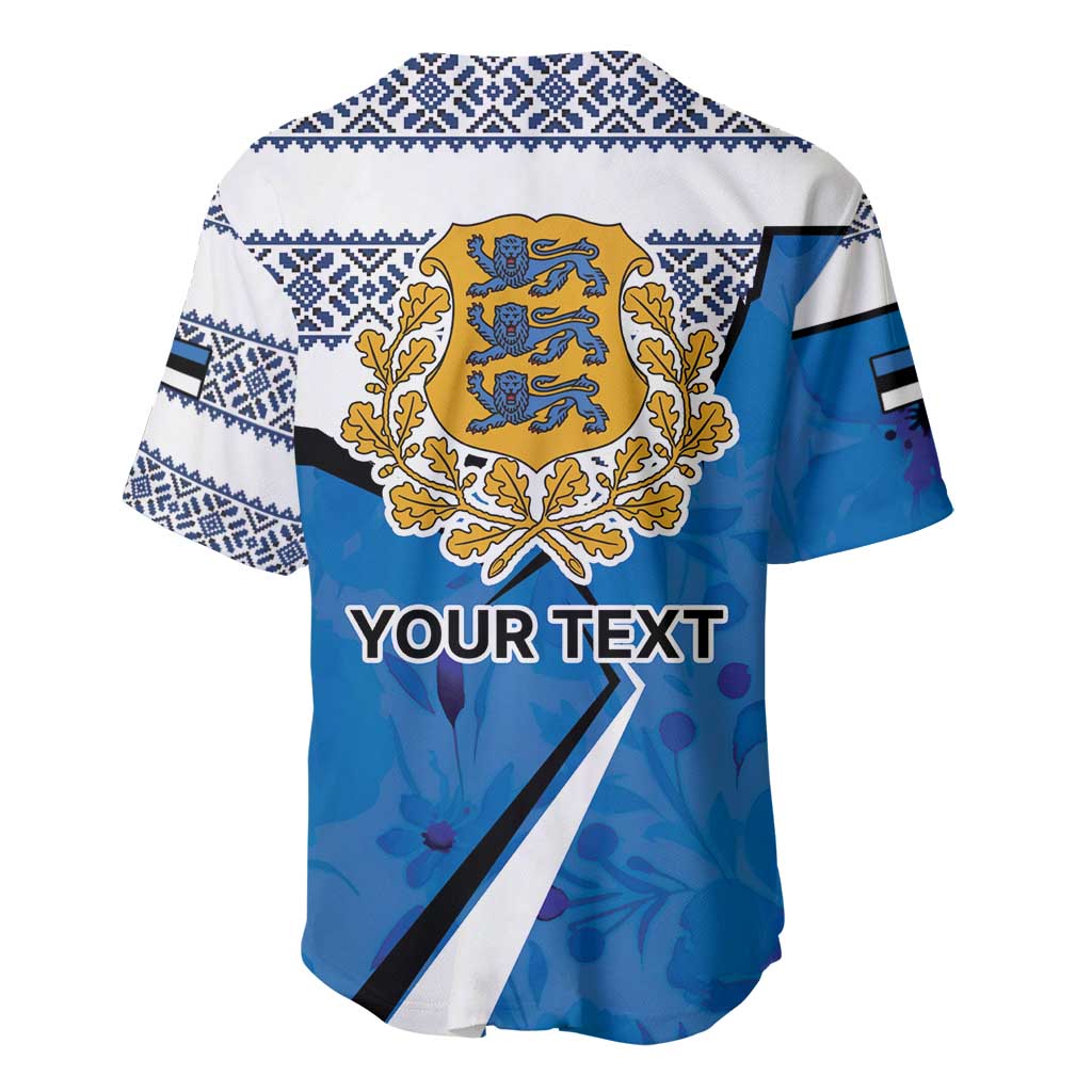 Estonia Coat of arms Personalized Baseball Jersey Eesti riigivapp