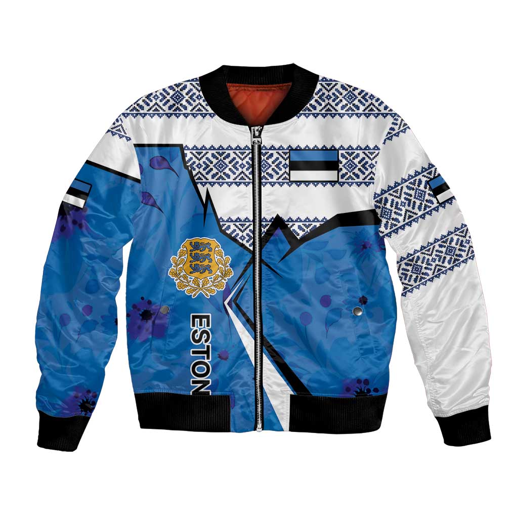 Estonia Coat of arms Personalized Bomber Jacket Eesti riigivapp