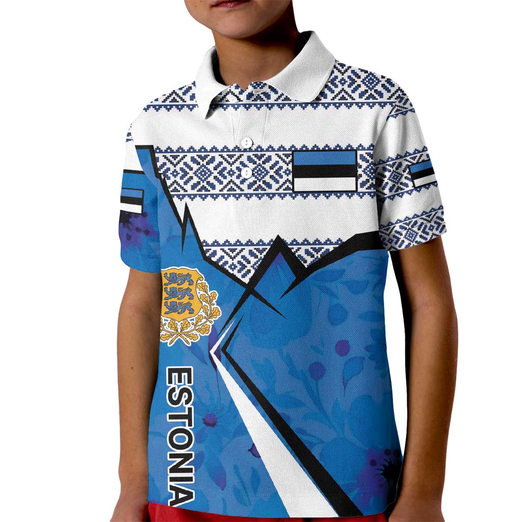 Estonia Coat of arms Personalized Kid Polo Shirt Eesti riigivapp