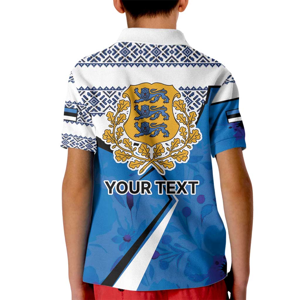 Estonia Coat of arms Personalized Kid Polo Shirt Eesti riigivapp