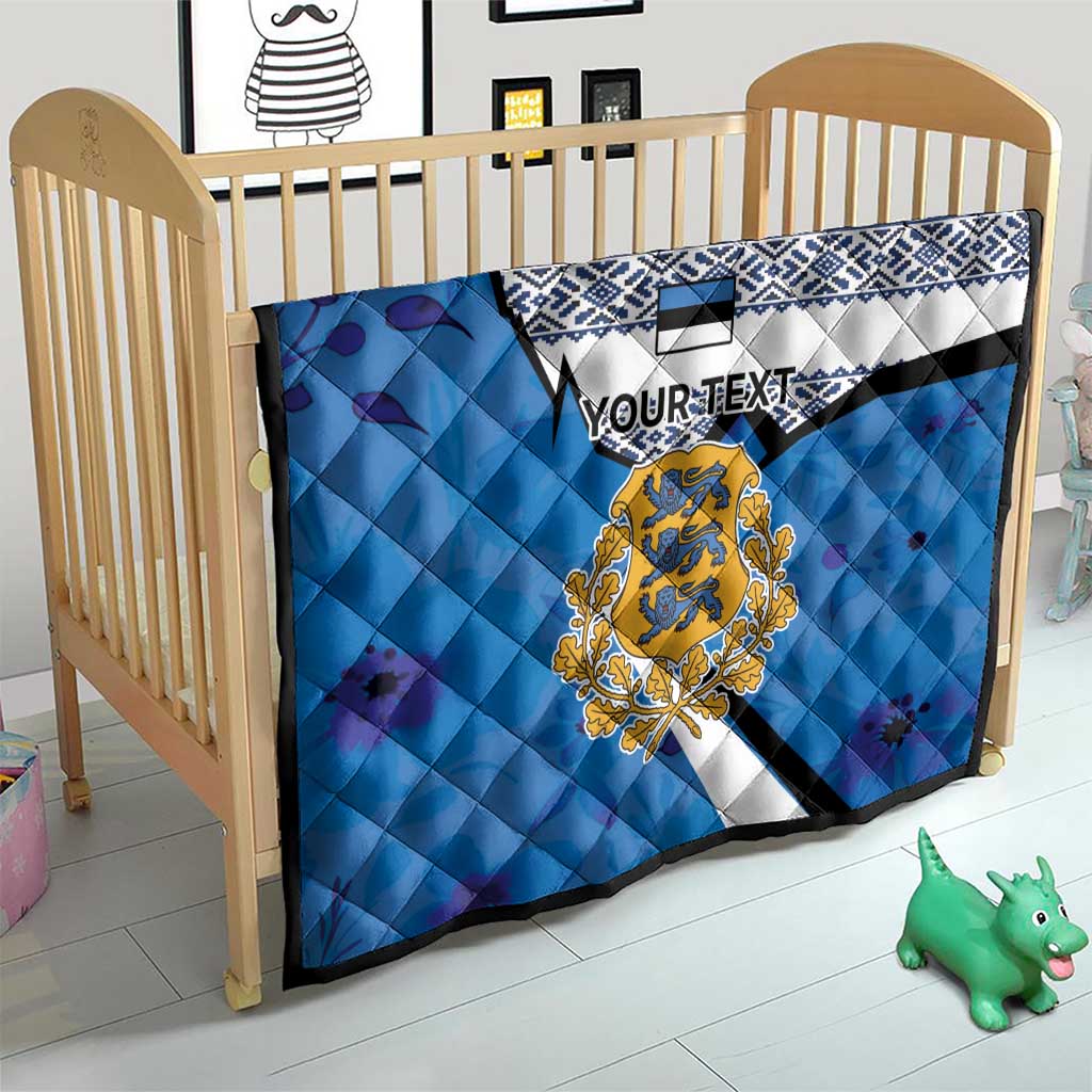 Estonia Coat of arms Personalized Quilt Eesti riigivapp