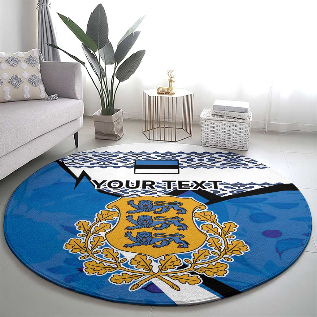 Estonia Coat of arms Personalized Round Carpet Eesti riigivapp